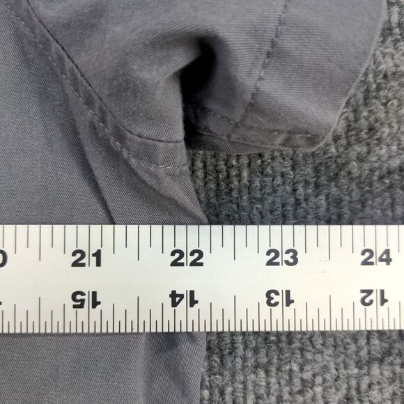 Port Authority Women's Button Front Shirt Gray XL Wood-Mizer Short Sleeve - Picture 15 of 15